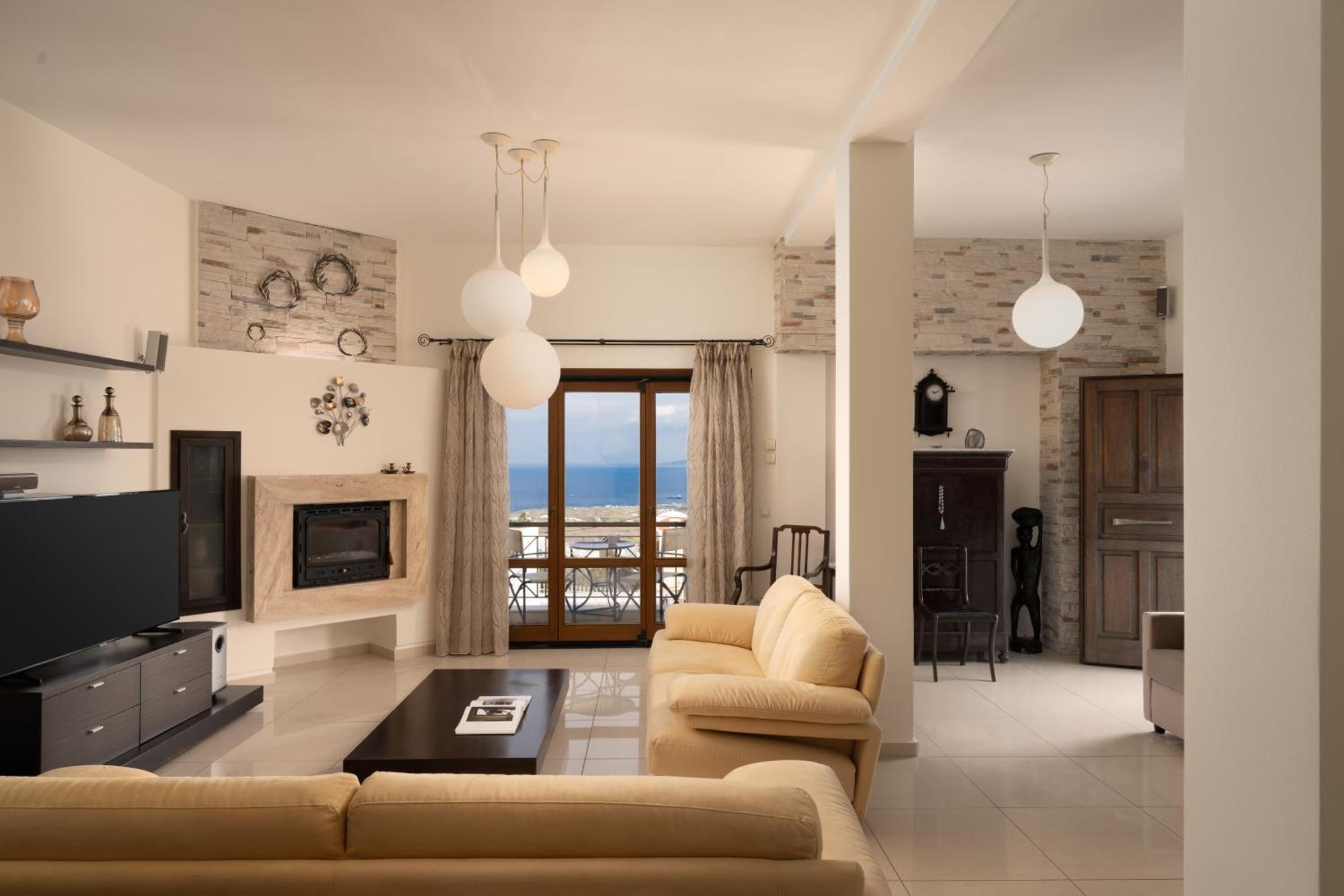 Central Seaview Heven Apartment In Fira  Exterior photo